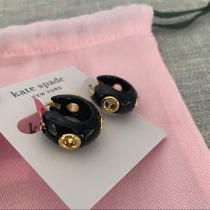 Kate Spade Black Hoop Earrings